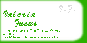 valeria fusus business card